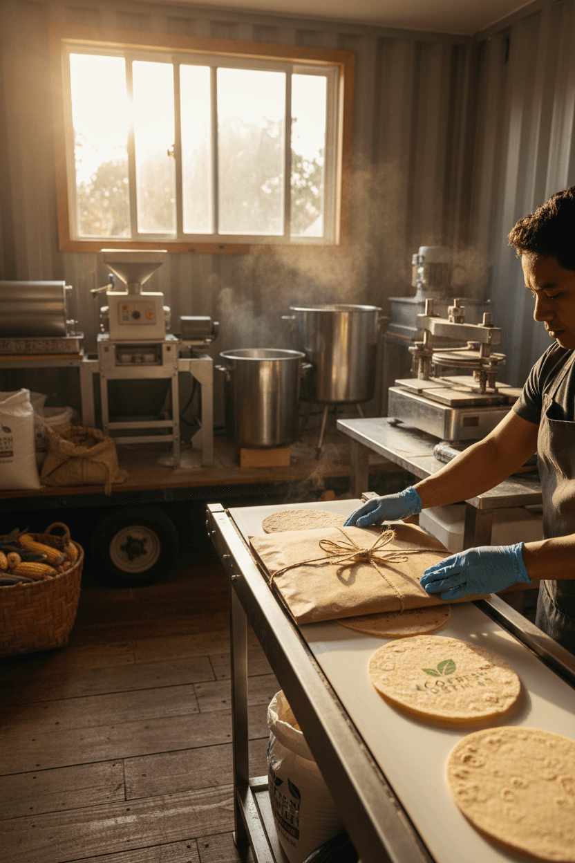 Packaging fresh tortillas for delivery
