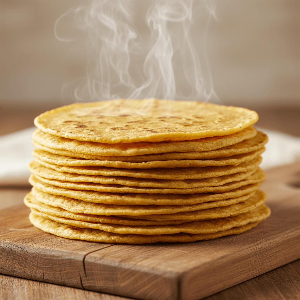 Fresh handmade corn tortillas